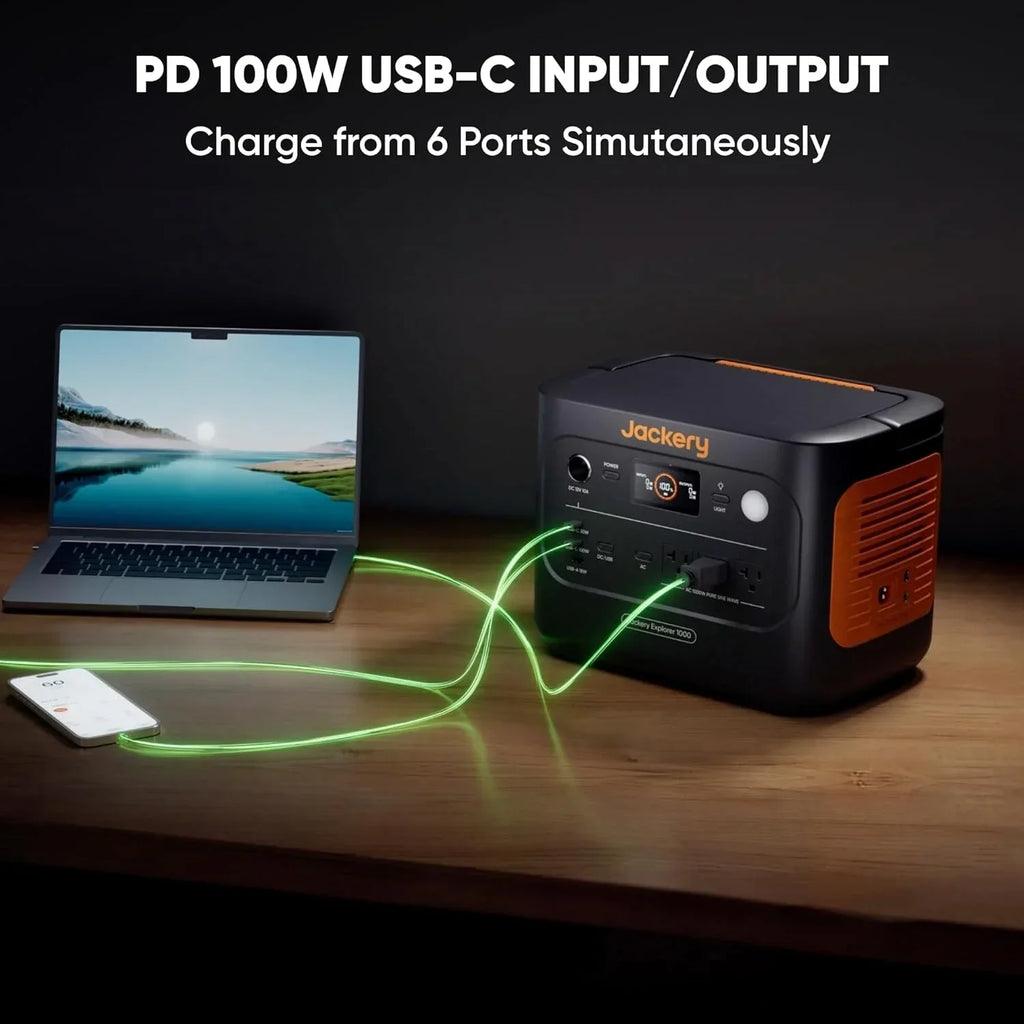 Nouveauté 2026 – Générateur solaire Jackery 1000 v2 (nouveauté 2024), station d'alimentation portable de 1060 Wh avec panneau solaire de 200 W