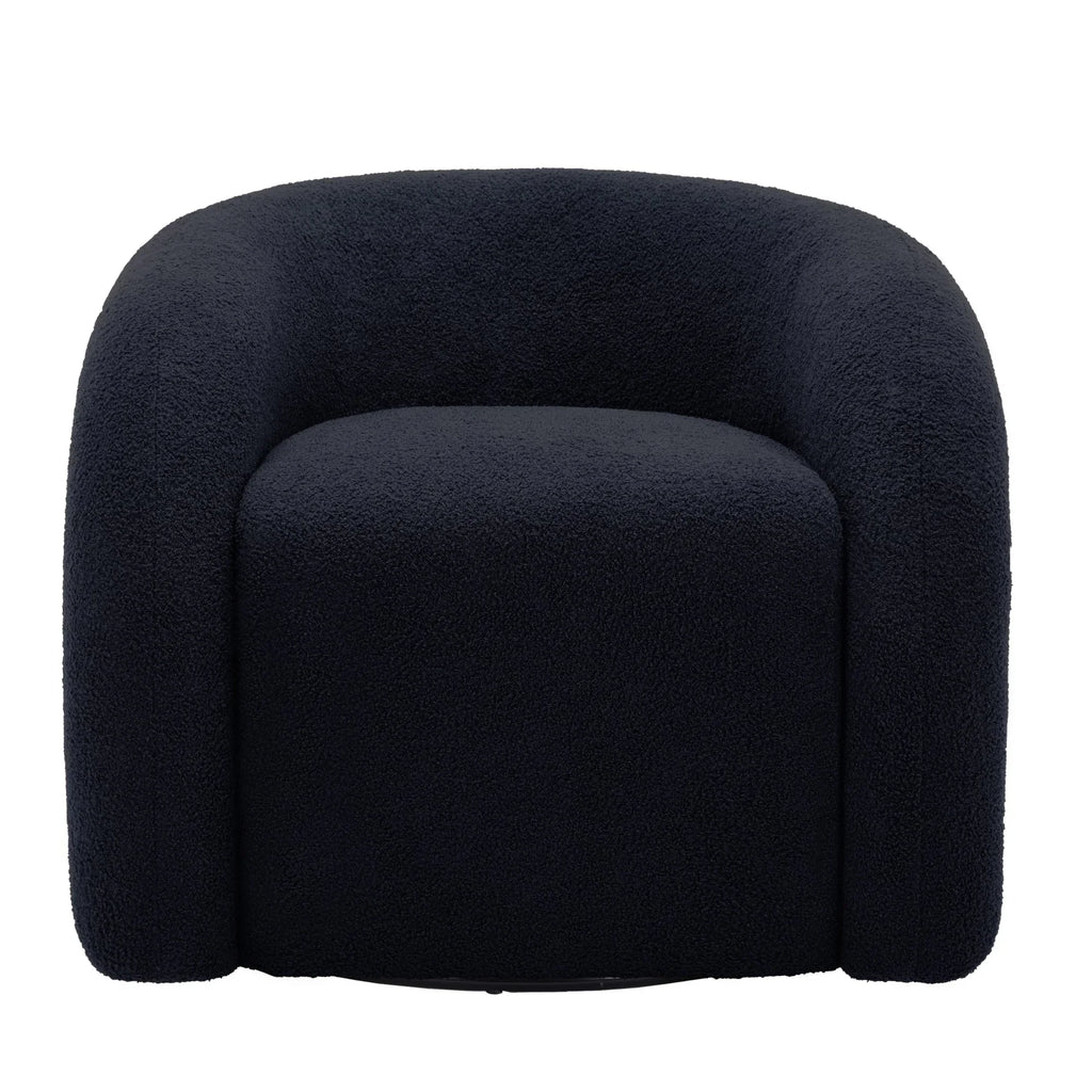 Nouveauté 2026 – Fauteuil pivotant 360" pour salon, fauteuil tonneau bouclé, canapé une place, fauteuil de lecture, vert sauge