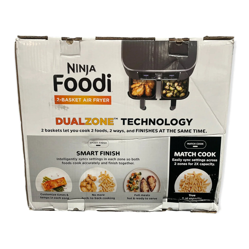 Nouveauté 2026 – Friteuse à air Ninja Foodi 8 pintes à 2 paniers , noire - Technologie DualZone, finition élégante