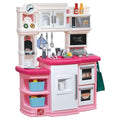 Nouveauté 2026 – Cuisine pour tout-petits Step2 Great Gourmet rose tendre en plastique souple avec ensemble de jeu de 35 pièces