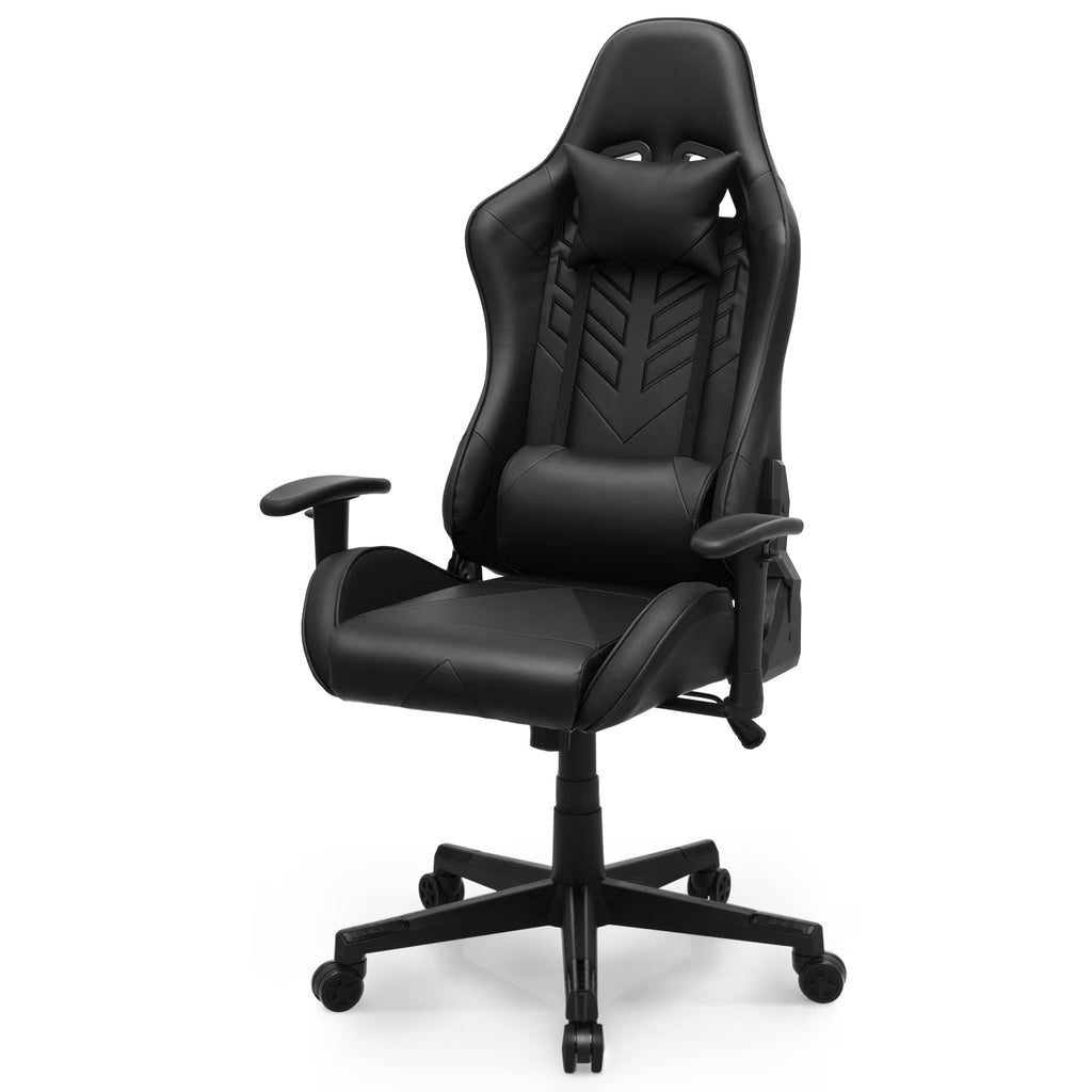 Nouveauté 2026 – Chaise de jeu ergonomique Magshion , chaise de jeu confortable, chaise de bureau en cuir, chaise de jeu pivotante et réglable, bleue