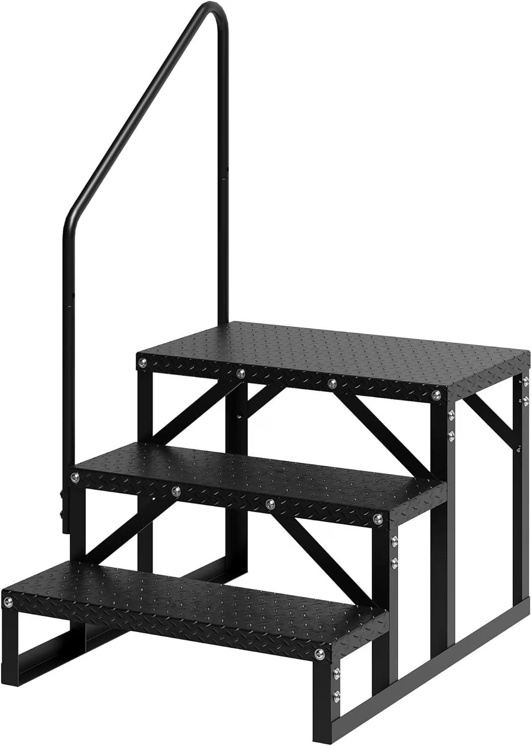 Nouveauté 2026 – Marchepieds antidérapants Garvee 3 marches pour VR, , 68 cm x 122 cm, acier allié