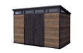 Nouveauté 2026 – Abri de jardin Keter Signature , 3,35 m x 2,13 m, en résine durable avec plancher renforcé et porte verrouillable, couleur noyer