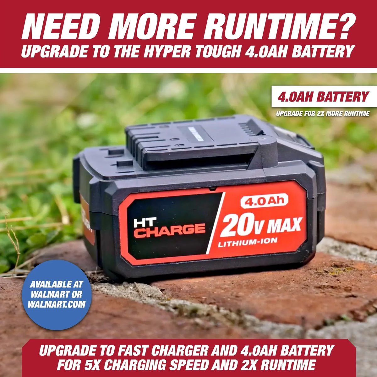 Nouveauté 2026 – Taille-haie sans fil à batterie Hyper Tough 20V Max 22 pouces, HT21-401-003-07