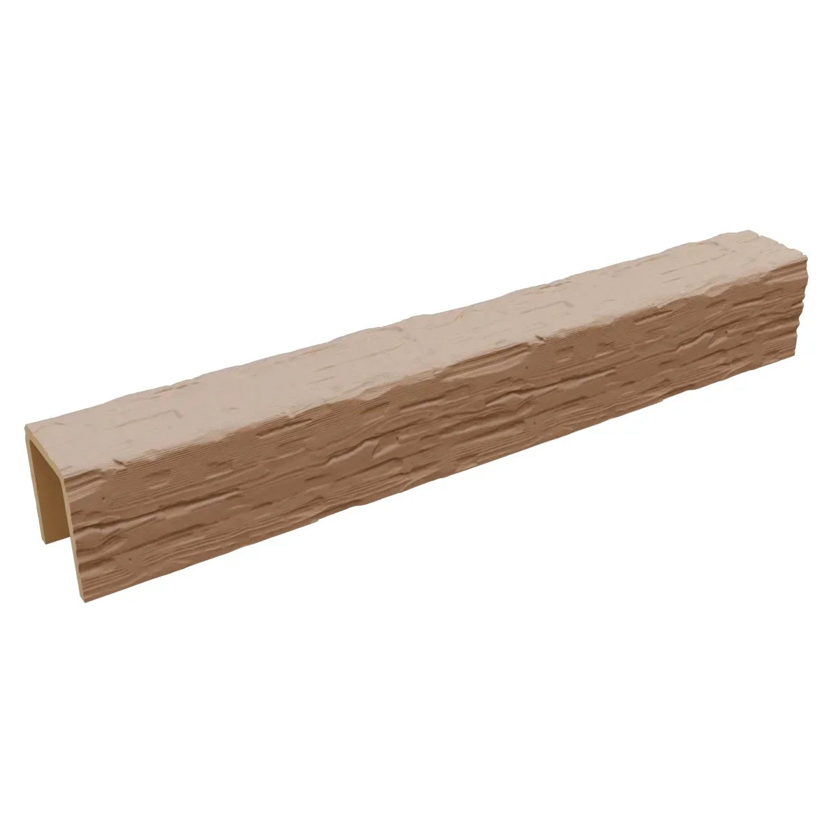 Nouveauté 2026 – Ekena Millwork 3 1/2 po L x 3 1/2 po H x 120 po P 3 côtés (poutre en U) Bois de récupération HeritageTimber Faux bois Poutre de plafond, Brun Kona