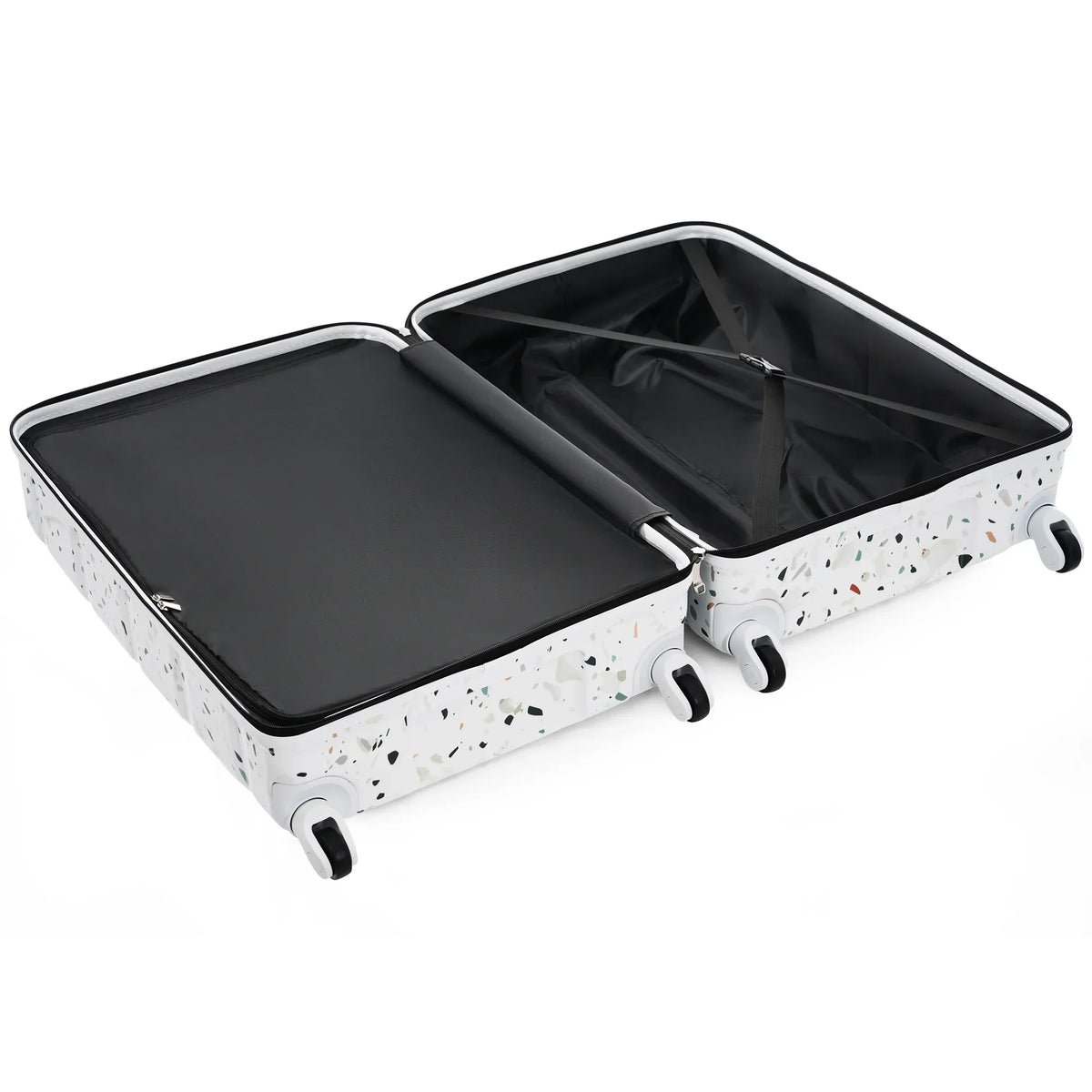 Nouveauté 2026 – Ensemble de 3 valises PAPROOS (51/61/71 cm), valise rigide légère avec port USB et crochets latéraux, bagage de voyage avec serrure TSA, valise à roulettes rigide pour l'école et les voyages, rose