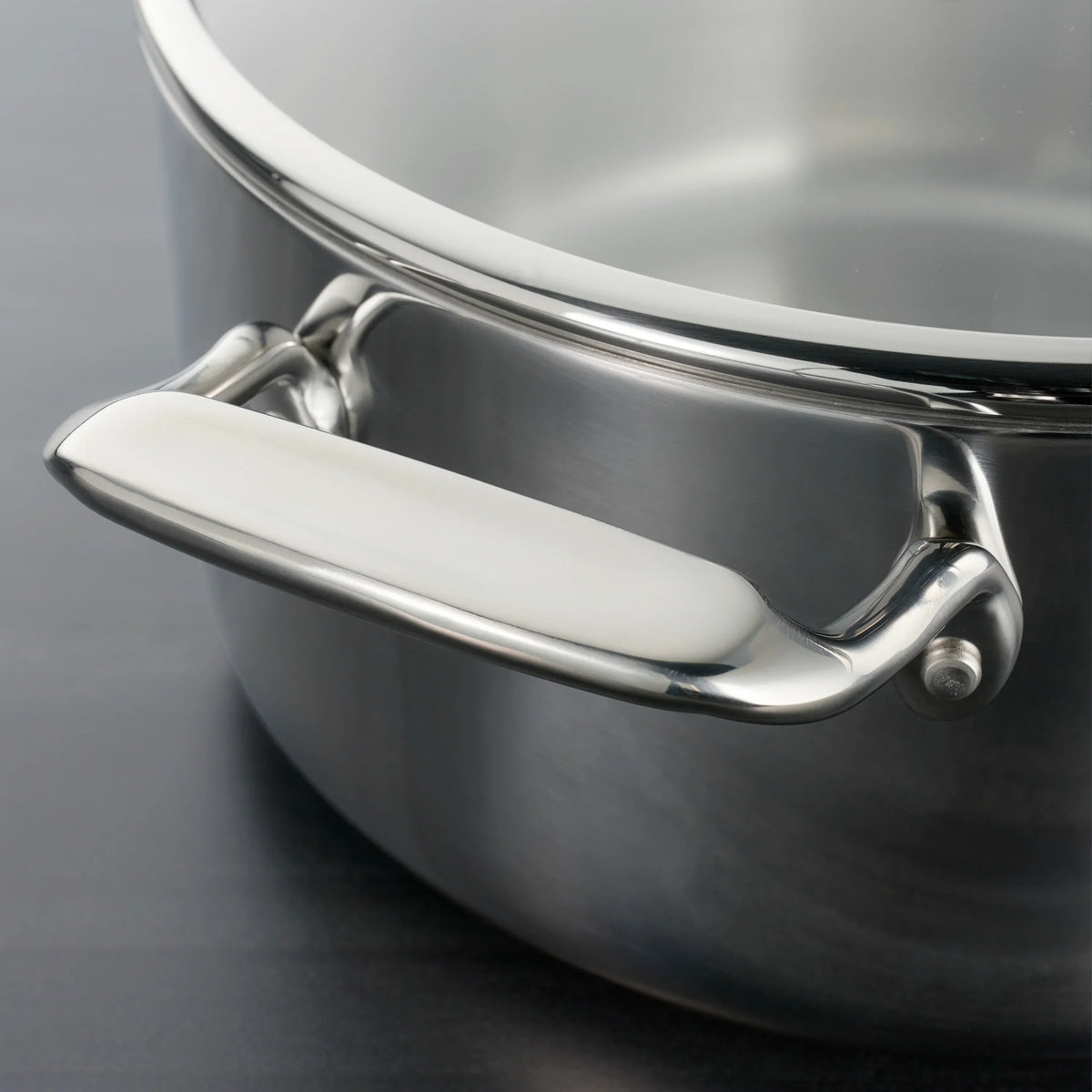 Nouveauté 2026 – Ensemble de 14 pièces de batterie de cuisine Tramontina en acier inoxydable triple couche avec couvercles en verre