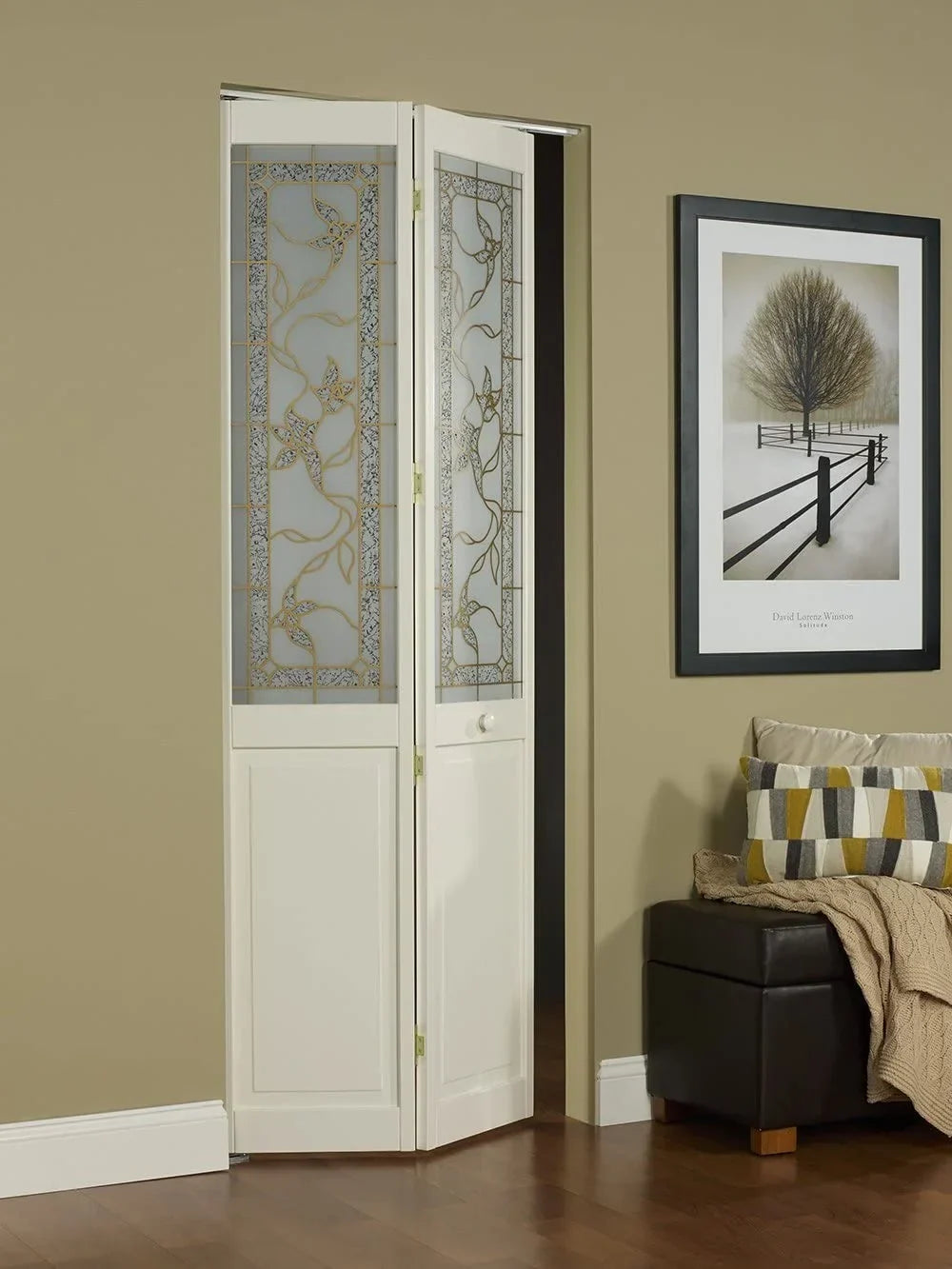 Nouveauté 2026 – Porte intérieure pliante en pin massif Pinecroft Tuscany, 24 po x 80 po, finition pin brut, 24 po x 80 po, LTL Home Products