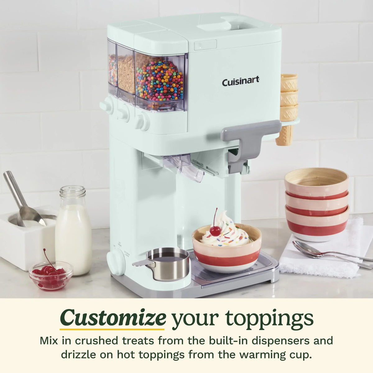 Nouveauté 2026 – Machine à glace molle Cuisinart - Mix It In, vert menthe
