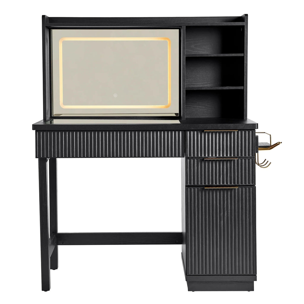 Nouveauté 2026 – Coiffeuse Lillian de Better Homes & Gardens avec miroir éclairé par DEL, finition blanche