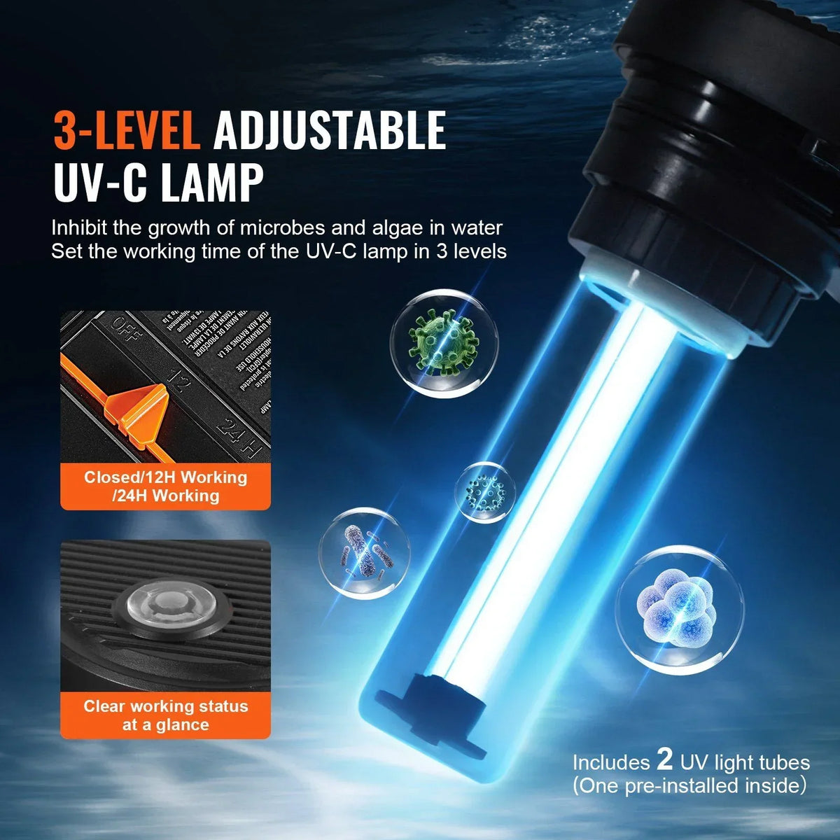Nouveauté 2026 – Filtre à pression Bio pour bassins avec lampe UV-C 13 W, débit de 1580 GPH, pour bassins jusqu'à 1600 gallons, filtration biologique sous pression pour bassins de jardin, aquariums à carpes koï et fontaines