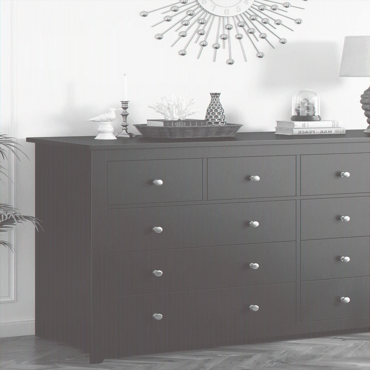 Nouveauté 2026 – Commode blanche EnHomee pour chambre à coucher, 10 tiroirs, commode moderne en bois, commode large pour adultes