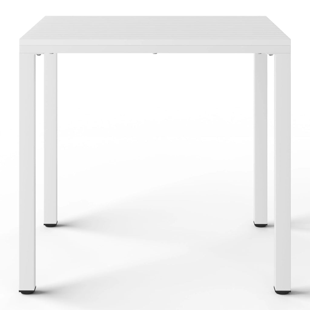 Nouveauté 2026 – Ensemble de salle à manger d'extérieur WestinTrends Playa 5 pièces avec table et chaises empilables, structure en métal, vert olive