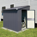 Nouveauté 2026 – Abri de jardin VEIKOUS , 2,44 m x 1,22 m, avec porte coulissante verrouillable et aérations, pour jardin, terrasse et pelouse, gris