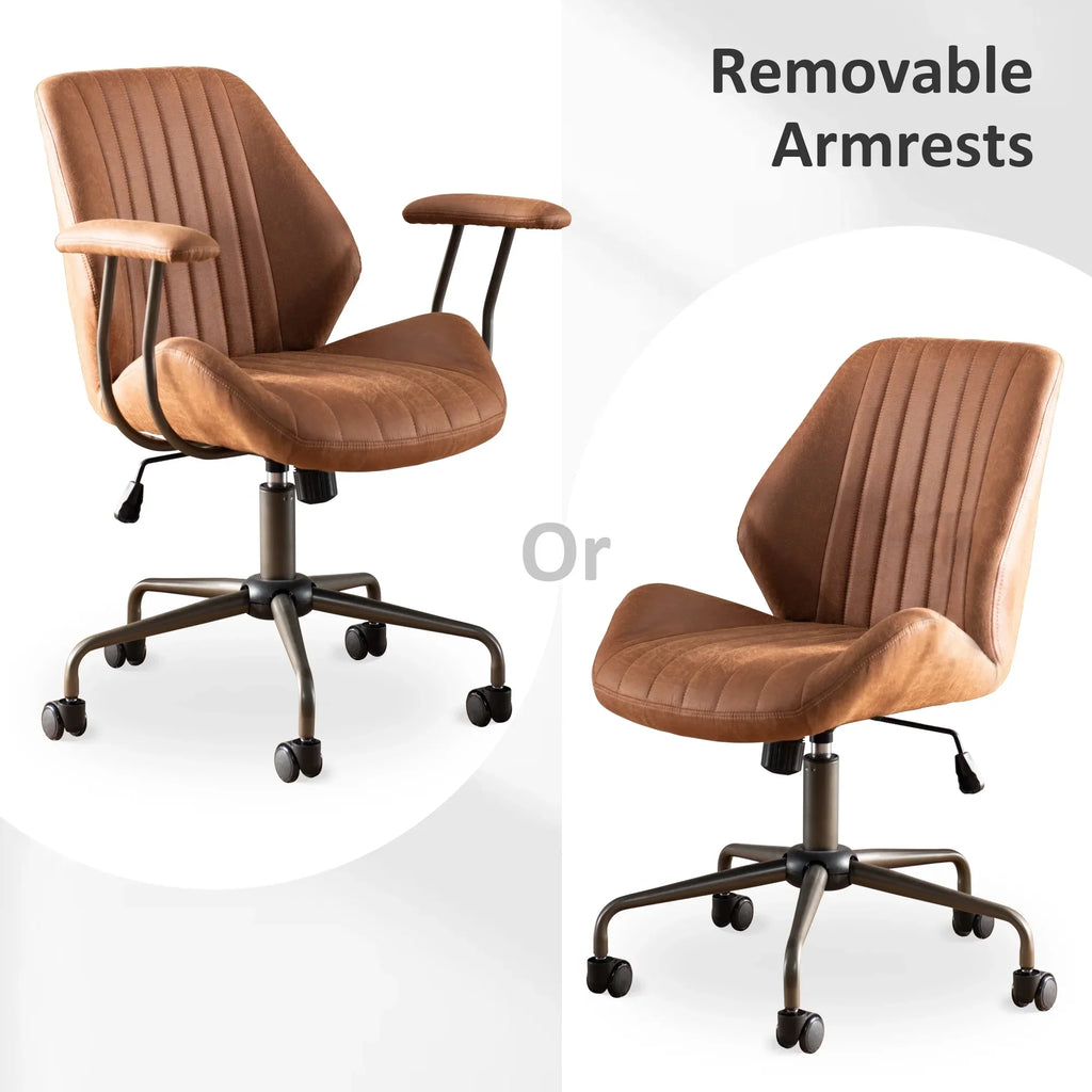 Nouveauté 2026 – Chaise de bureau ergonomique Ovios , chaise de bureau moderne en tissu suédé avec soutien lombaire pour bureau à domicile