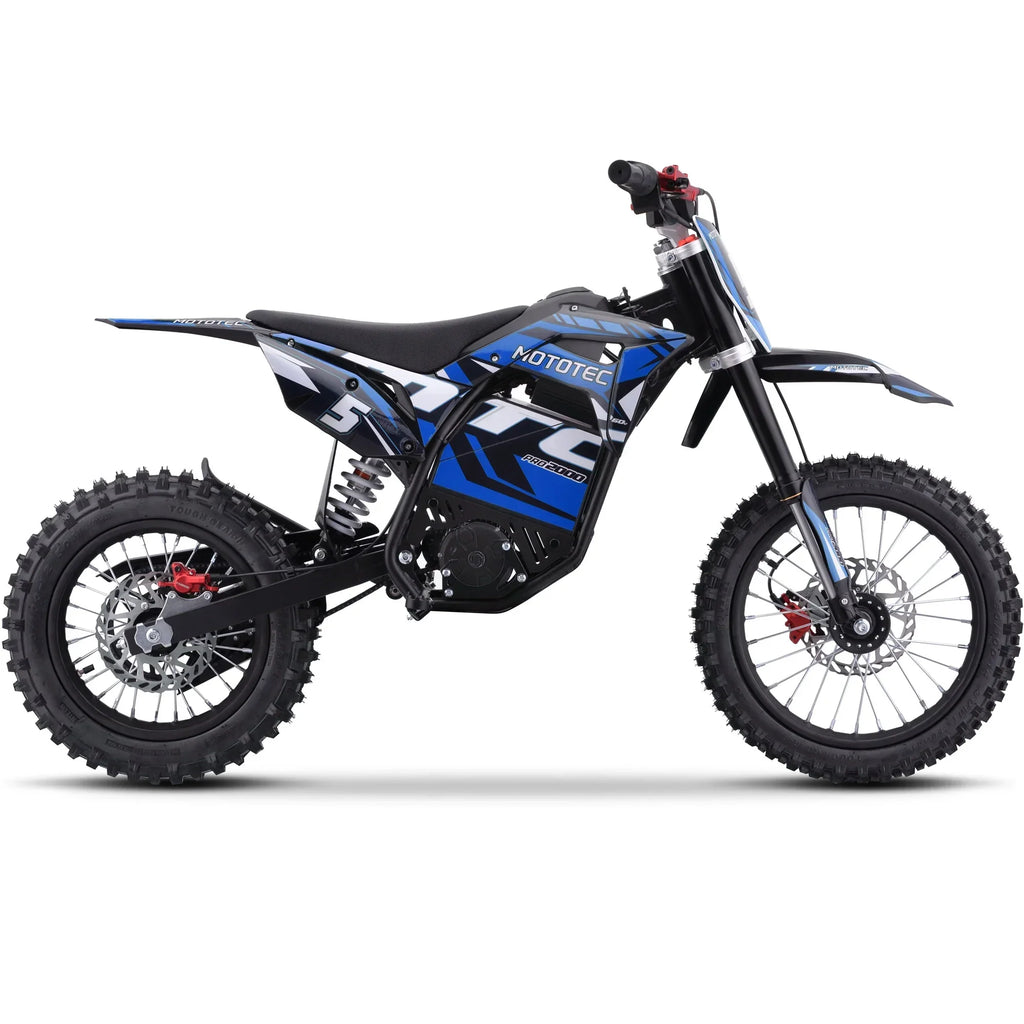Nouveauté 2026 – Motocross électrique MotoTec 60V Pro , 2000W, batterie lithium bleue