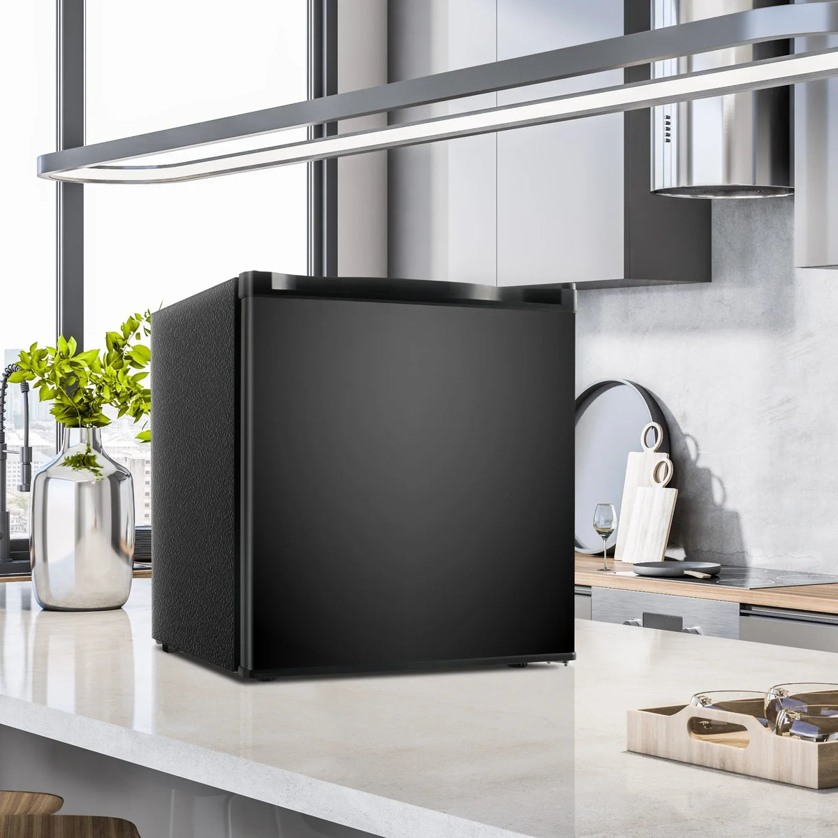 Nouveauté 2026 – Mini-réfrigérateur Simzlife , 1,6 pi³, avec congélateur, une porte, noir