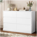 Nouveauté 2026 – Commode blanche neuve , commode à 6 tiroirs, meuble de rangement double, meuble d'appoint pour chambre ou salon