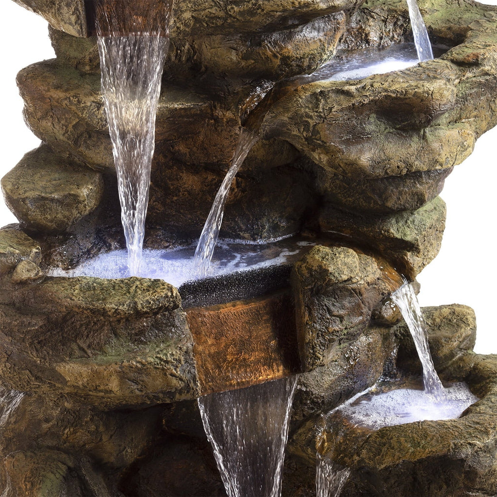 Nouveauté 2026 – Fontaine à eau amazonienne à 6 niveaux avec lumières LED, Alpine Corporation