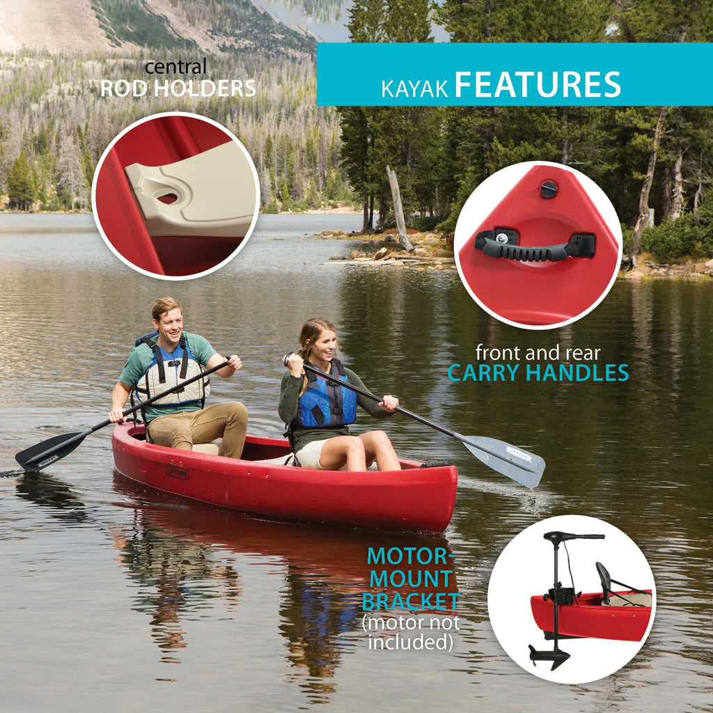 Nouveauté 2026 – Canoë Lifetime Kodiak 13 pieds , rouge (90658