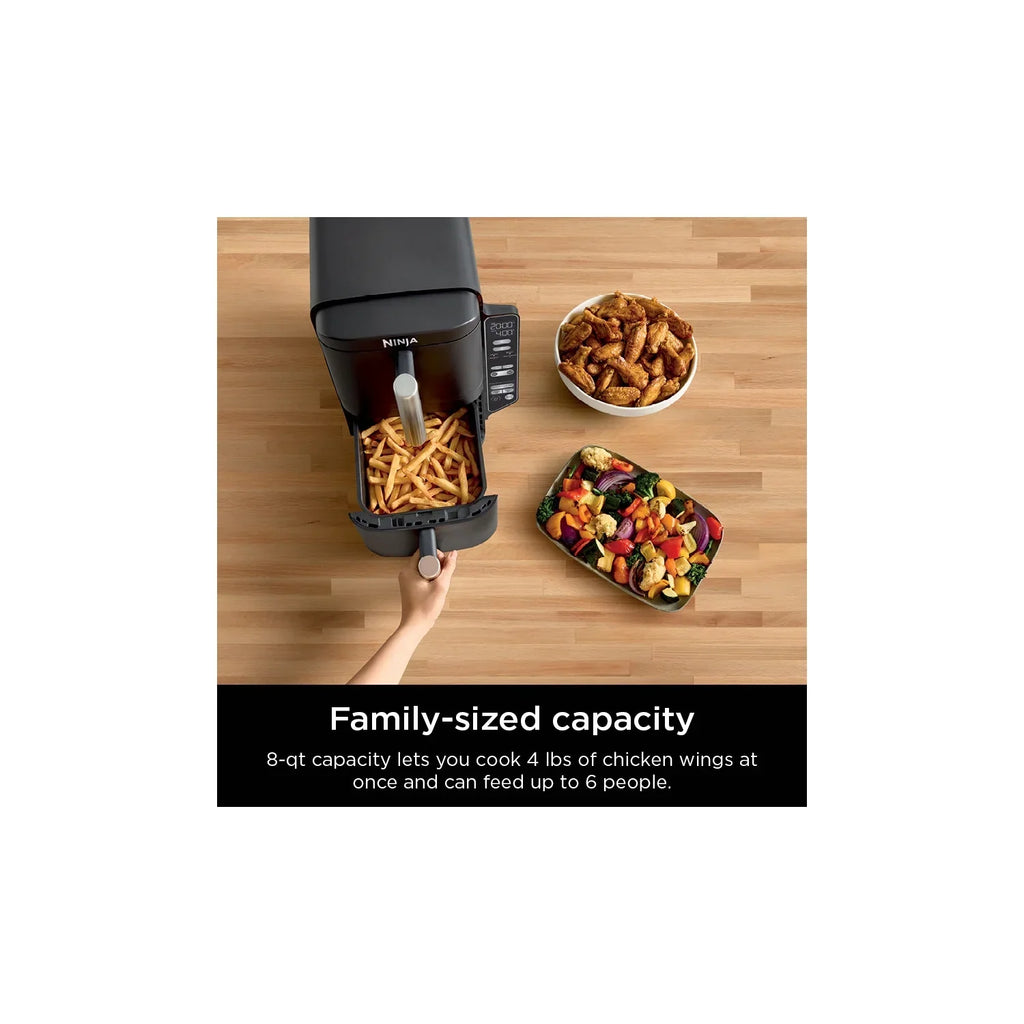 Nouveauté 2026 – Friteuse à air Ninja DoubleStack XL à 2 paniers, technologie DoubleStack permettant de cuire 4 aliments simultanément, conception compacte, 10 pintes, 4 en 1, Smart Finish & Match Cook, SL400