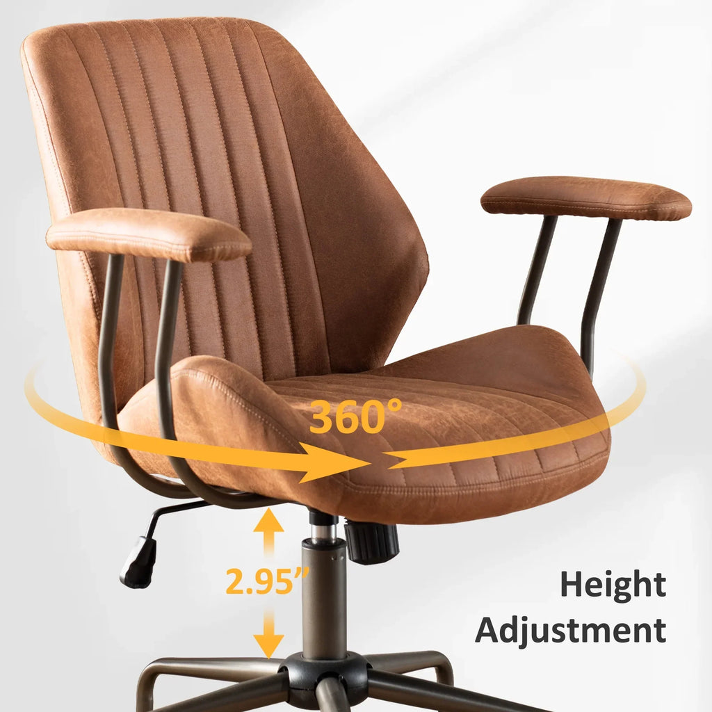 Nouveauté 2026 – Chaise de bureau ergonomique Ovios , chaise de bureau moderne en tissu suédé avec soutien lombaire pour bureau à domicile