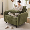 Nouveauté 2026 – Fauteuil d'appoint surdimensionné Rexulqo avec rangement intégré, confortable pour le salon, livré avec 2 coussins décoratifs, fauteuil rembourré style milieu du siècle, assise profonde de 62 cm, fauteuil de lecture pour chambre ou b