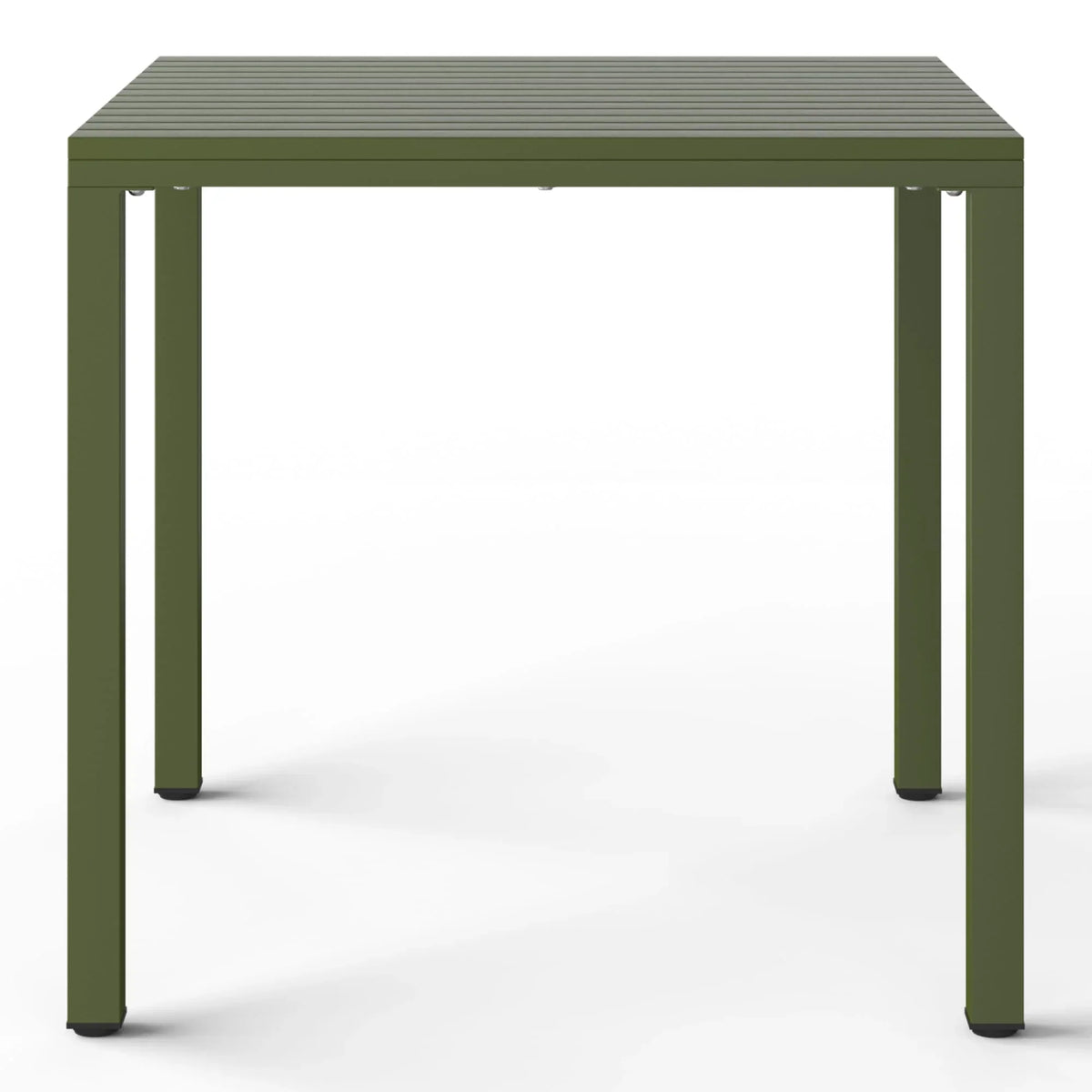 Nouveauté 2026 – Ensemble de salle à manger d'extérieur WestinTrends Playa 5 pièces avec table et chaises empilables, structure en métal, vert olive