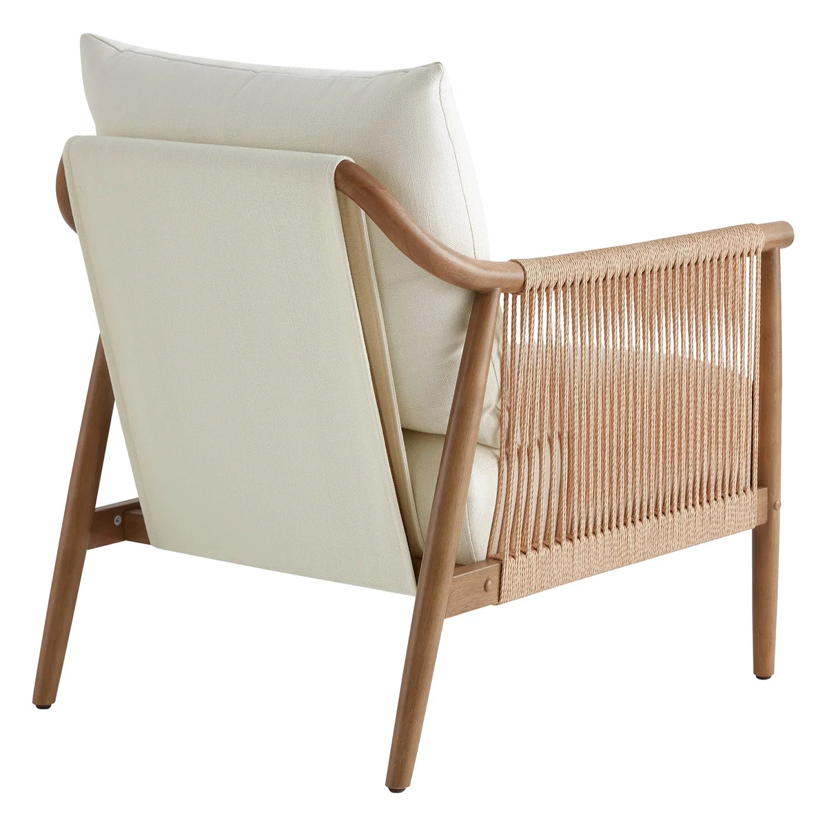 Nouveauté 2026 – Fauteuil d'appoint moderne CHITA , fauteuil tressé pour salon, crème