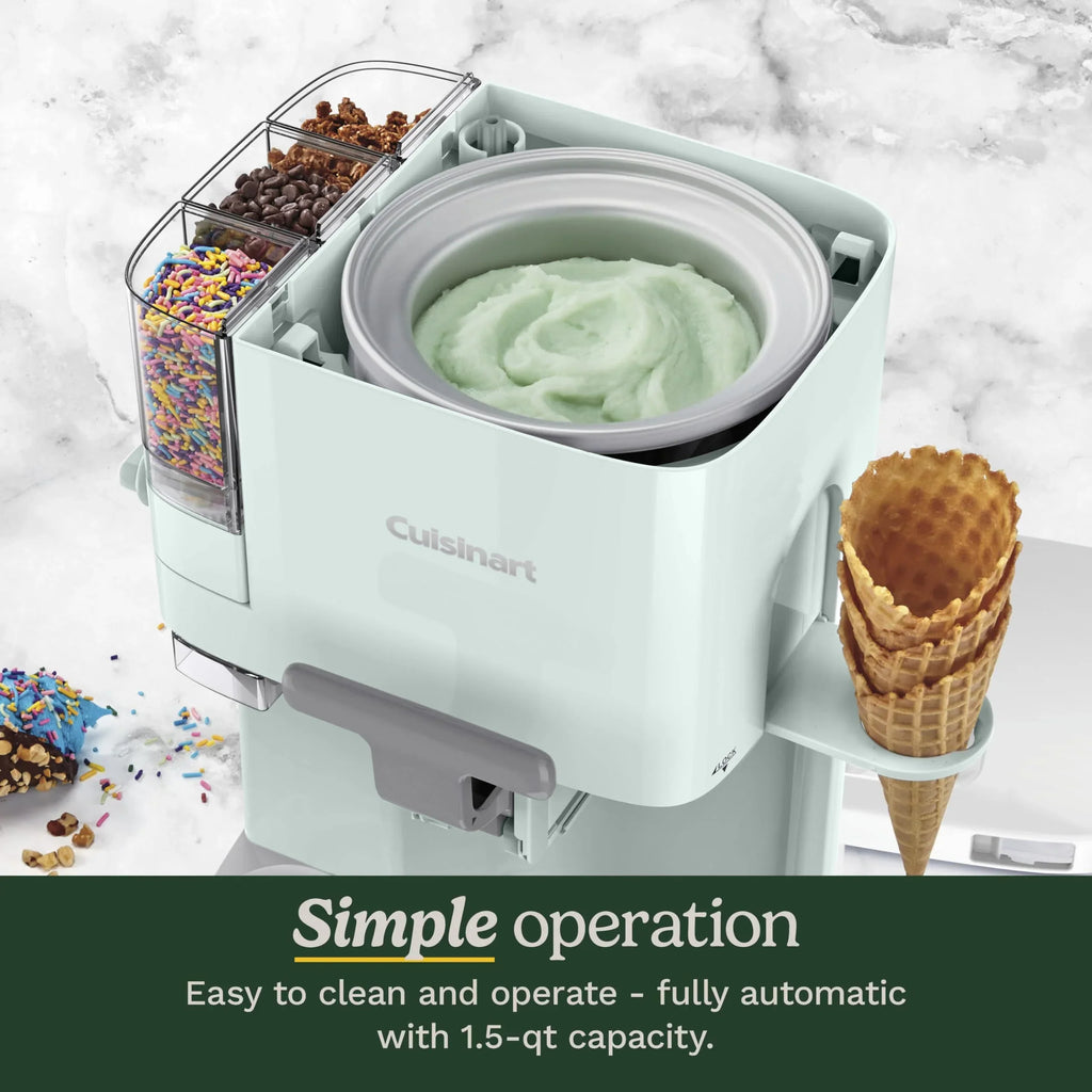 Nouveauté 2026 – Machine à glace molle Cuisinart - Mix It In, vert menthe