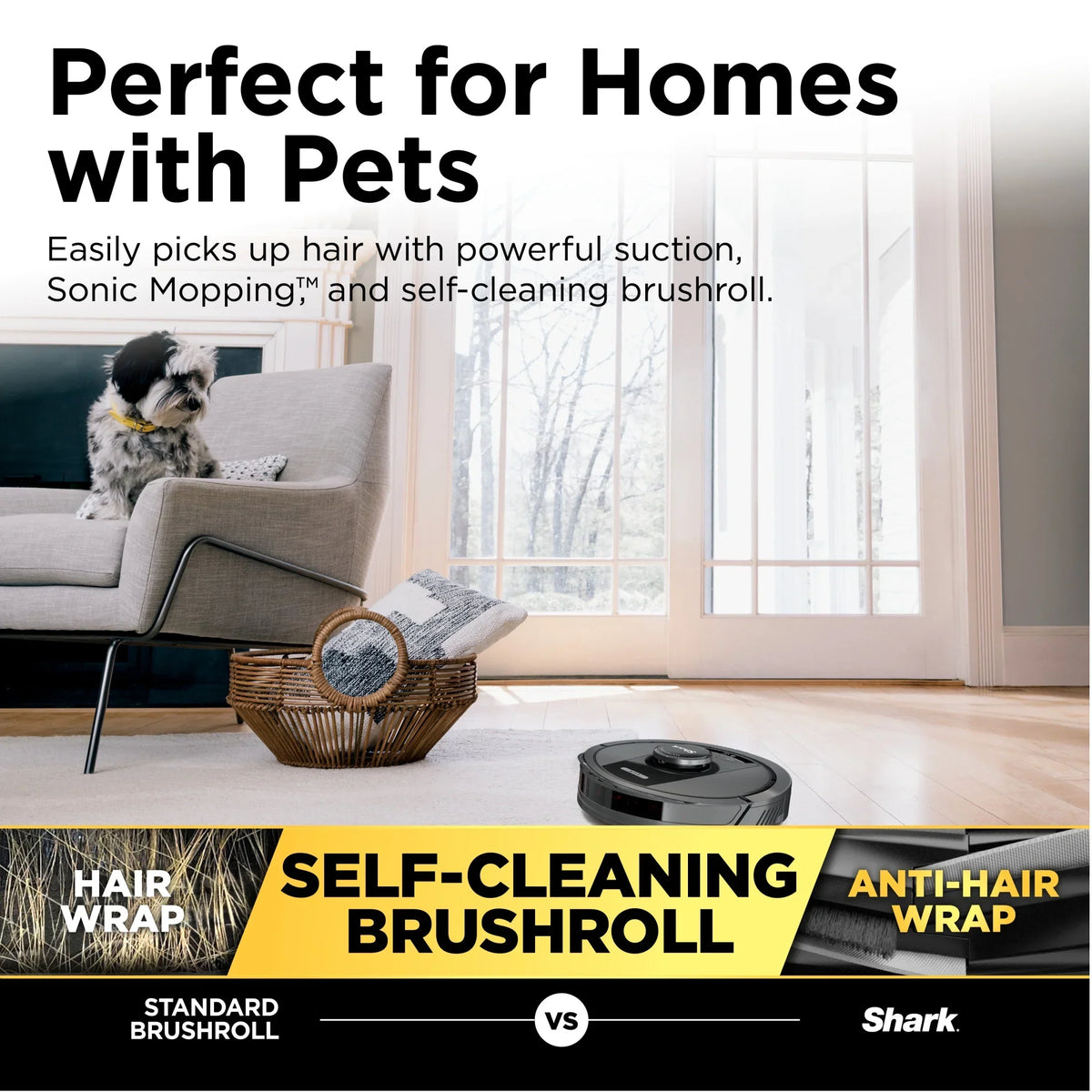 Nouveauté 2026 – Aspirateur robot laveur Shark Matrix , vidange automatique, compatible tapis et sols durs, base d'autonomie de 30 jours, cartographie précise de la maison, compatible animaux, Wi-Fi, RV2400WS