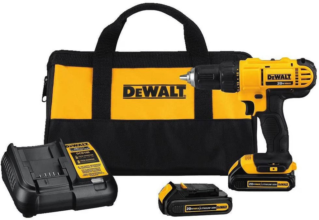 Nouveauté 2026 – Kit perceuse-visseuse sans fil DEWALT 20V Max, compact, 1/2 pouce (DCD771C2), jaune