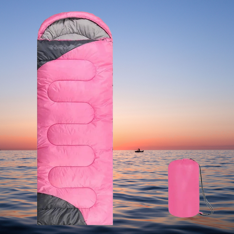 Pink & Gray Adult Sleeping Bag