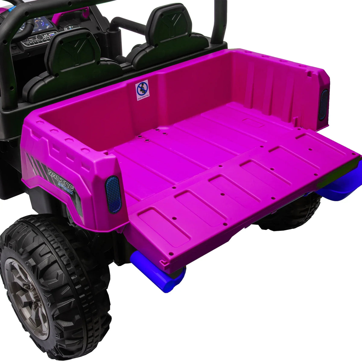 Nouveauté 2026 – Camion électrique Xuanlur 24V 2 places pour enfants , avec moteur 2x200W, benne basculante/pelle, pneus résistants, lumières LED, musique et télécommande, noir