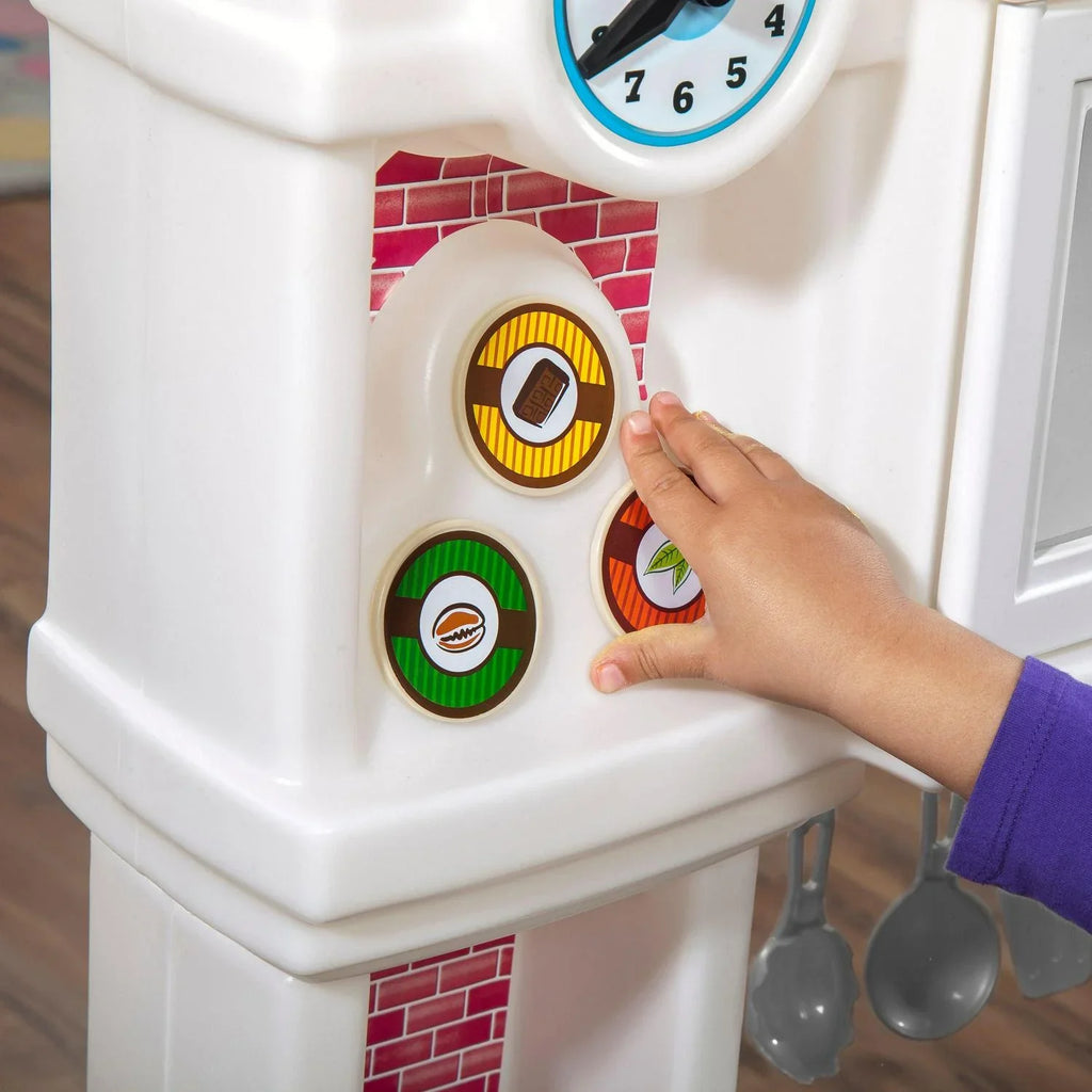 Nouveauté 2026 – Cuisine pour tout-petits Step2 Great Gourmet rose tendre en plastique souple avec ensemble de jeu de 35 pièces