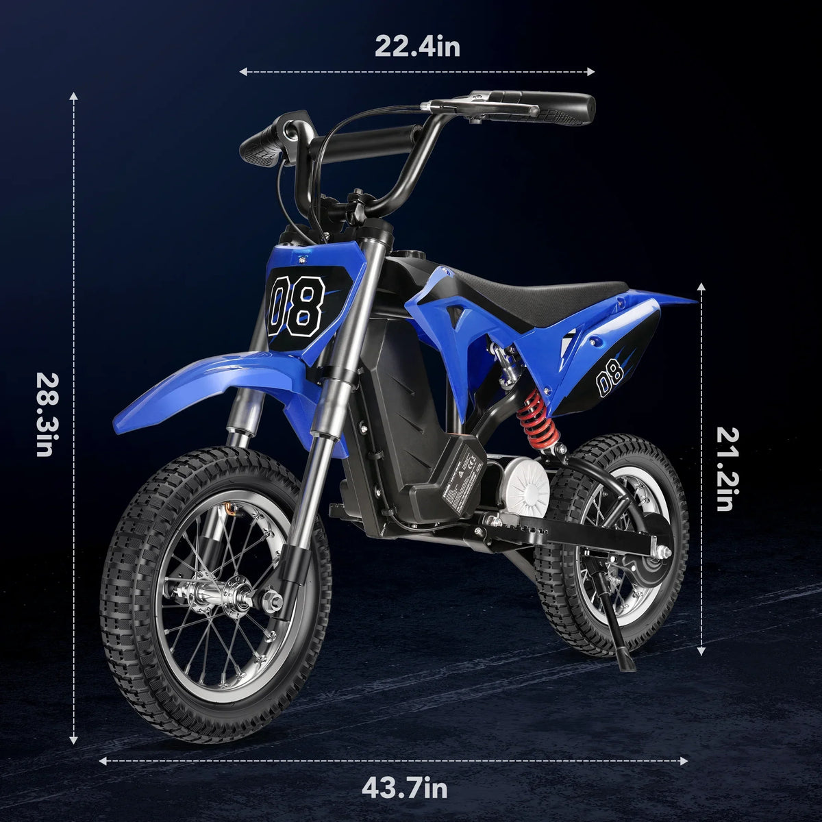 Nouveauté 2026 – Moto électrique tout-terrain pour enfants 36V, moto électrique rapide jusqu'à 25 km/h et 16 km d'autonomie, 3 modes de vitesse, poignée d'accélérateur, double suspension et freins pour enfants de 5 à 10 ans