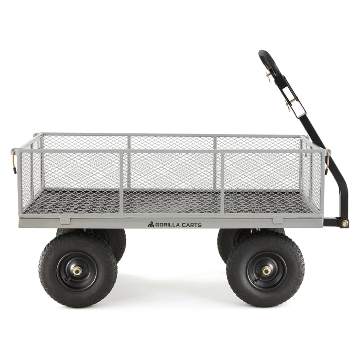 Nouveauté 2026 – Chariot utilitaire en acier Gorilla Carts, capacité de 1000 lb, modèle n° GOR1001-Com, pneus pneumatiques de 13 pouces