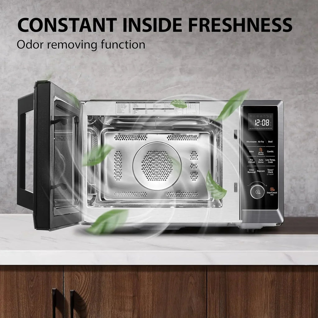 Nouveauté 2026 – Four à micro-ondes de comptoir TOSHIBA 8 en 1 avec friteuse à air chaud, convection, sécurité enfant, 28 litres (1 pi³), noir