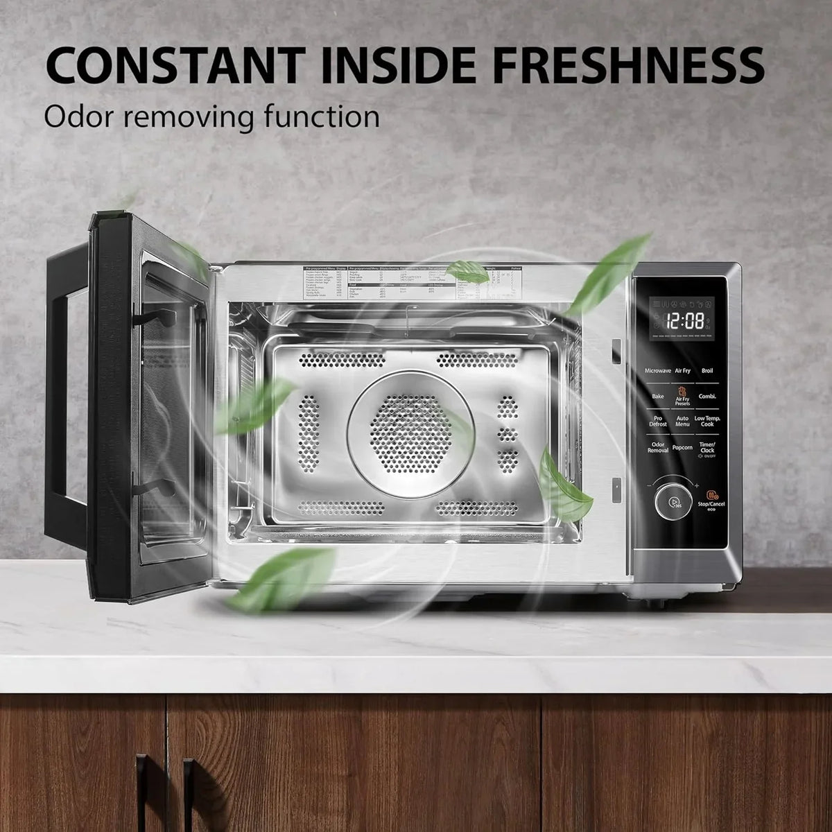 Nouveauté 2026 – Four à micro-ondes de comptoir TOSHIBA 8 en 1 avec friteuse à air chaud, convection, sécurité enfant, 28 litres (1 pi³), noir