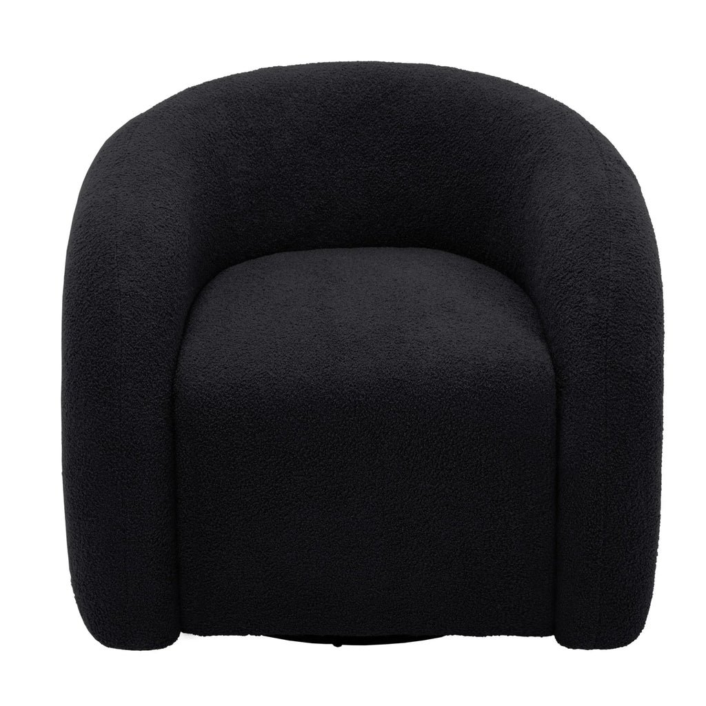 Nouveauté 2026 – Fauteuil pivotant 360" pour salon, fauteuil tonneau bouclé, canapé une place, fauteuil de lecture, vert sauge