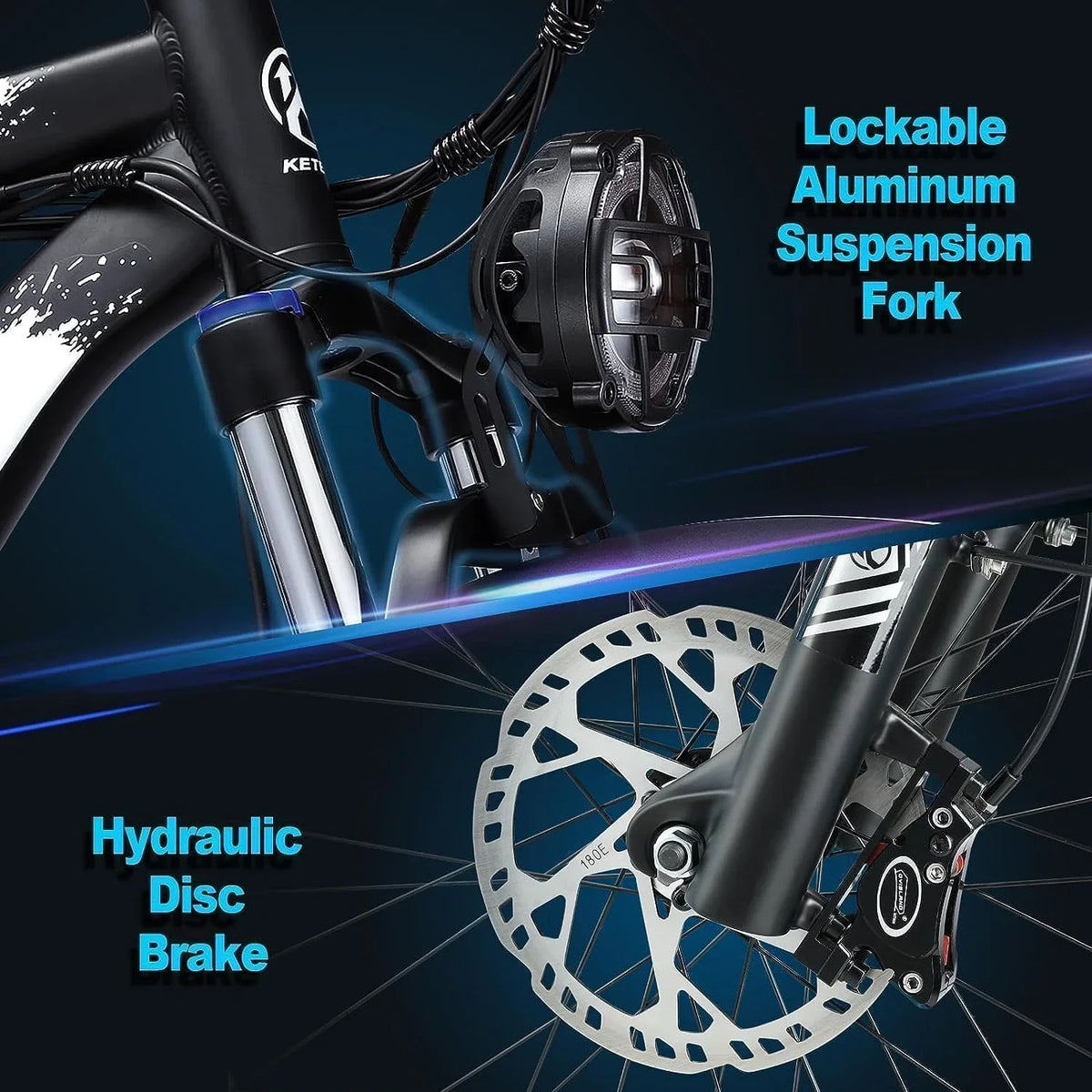 Nouveauté 2026 – Vélo électrique KETELES pour adultes, Peak 4000W à double moteur, VTT électrique à gros pneus 26", batterie amovible 48V 23AH UL 2849