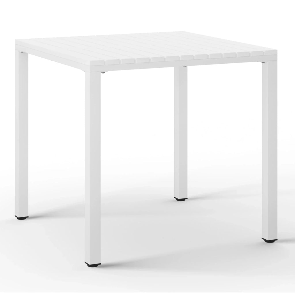 Nouveauté 2026 – Ensemble de salle à manger d'extérieur WestinTrends Playa 5 pièces avec table et chaises empilables, structure en métal, vert olive