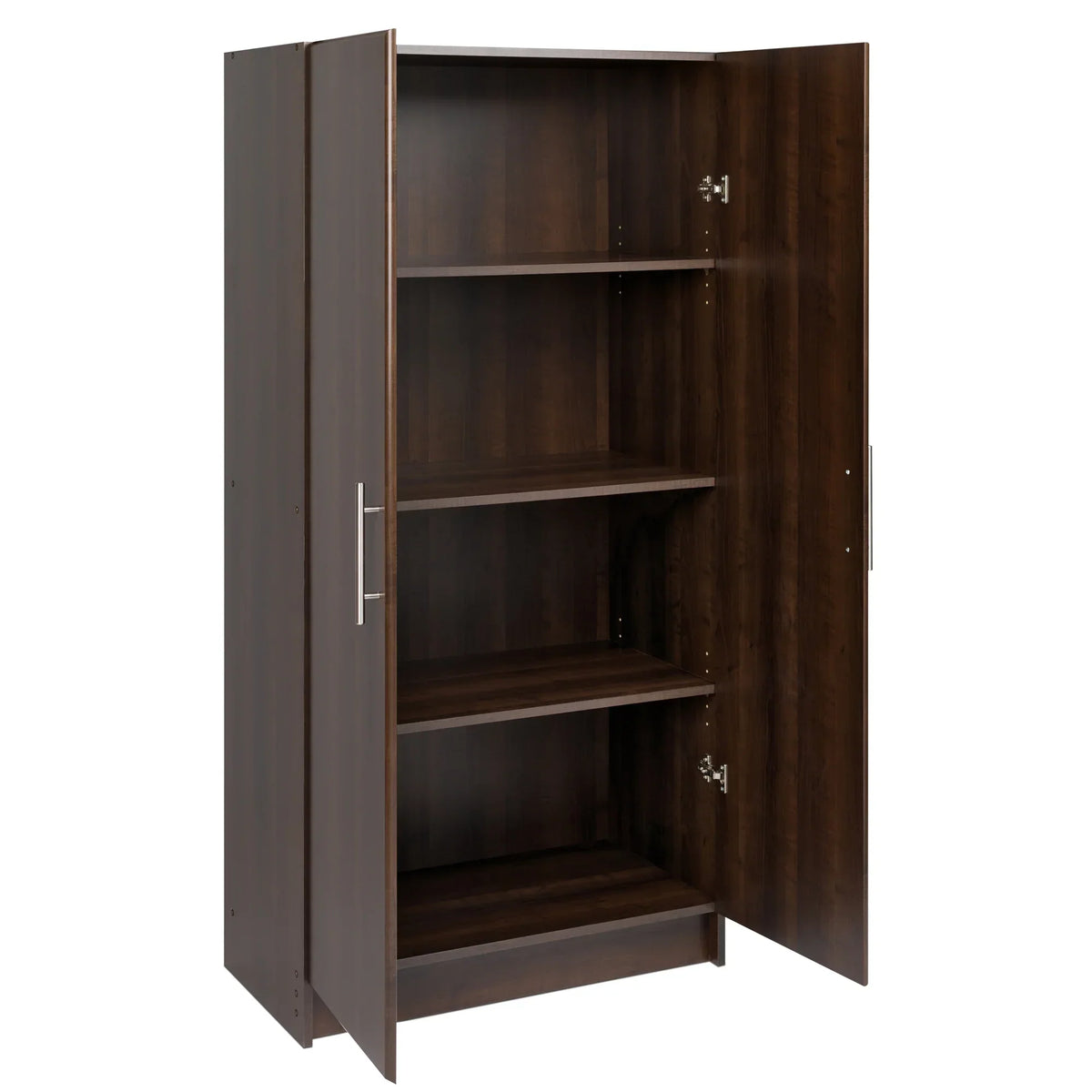 Nouveauté 2026 – Armoire à étagères réglables Prepac - Table de garage haute et fonctionnelle, 40,6 cm (P) x 81,3 cm (L) x 164,6 cm (H), armoire de garage autoportante à 2 portes, couleur expresso - EES-3264