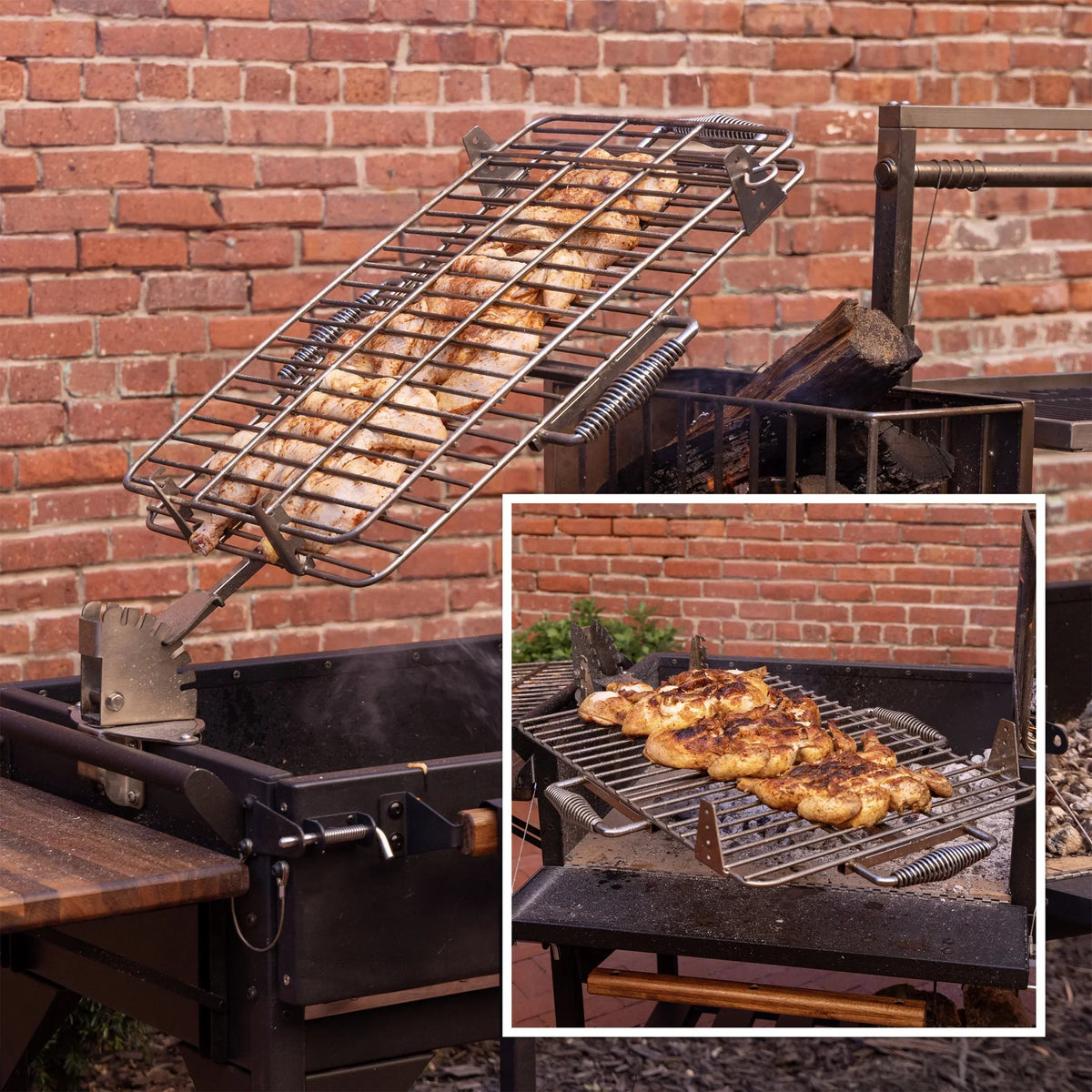 Nouveauté 2026 – Barbecue argentin Santa Maria XL à bois et charbon de bois Backyard Discovery , avec pince Asado