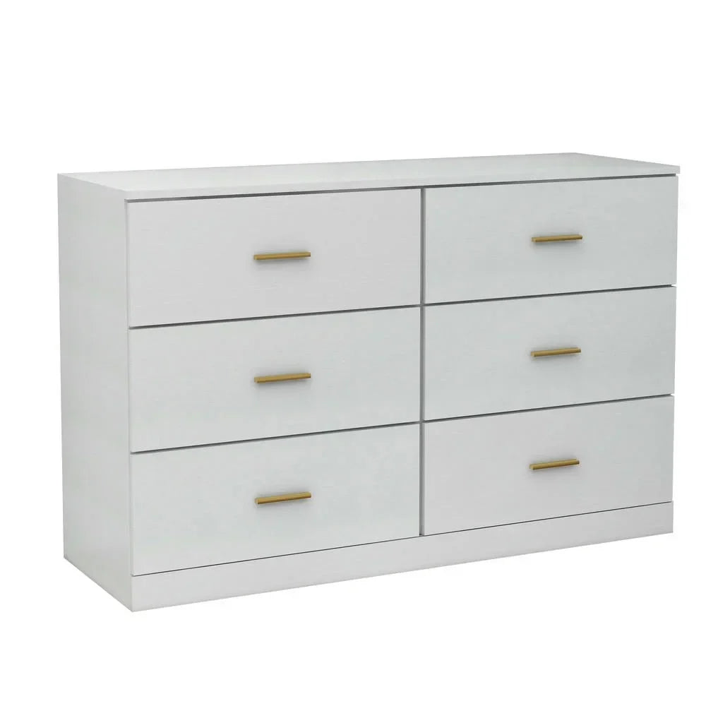 Nouveauté 2026 – Commode moderne Kadyn à 6 tiroirs, meuble en bois, commode pour chambre, meuble de rangement de cuisine avec tiroirs, commode (noire