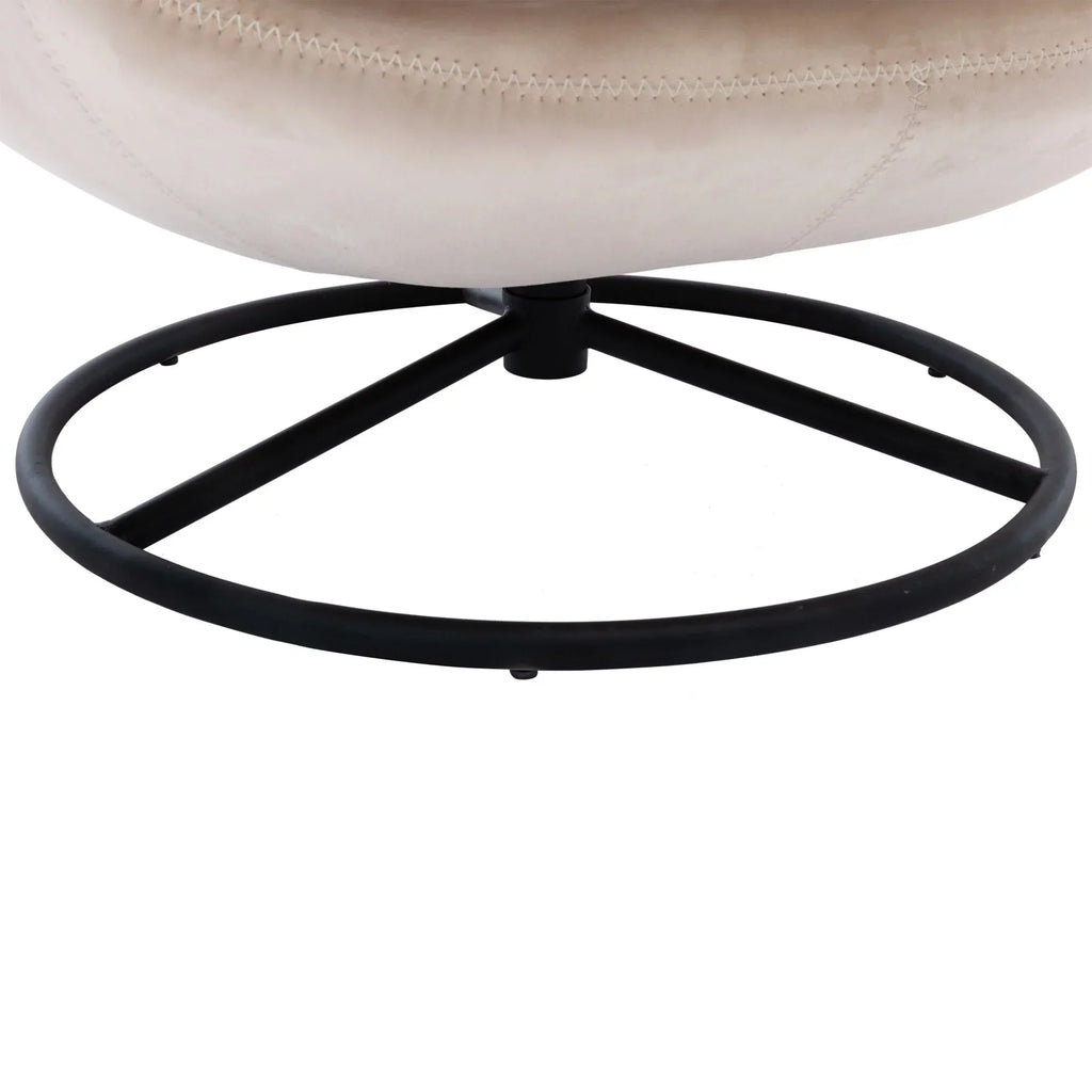 Nouveauté 2026 – Fauteuil pivotant Velvet avec repose-pieds, chaise longue moderne avec structure en métal, fauteuil de lecture confortable pour salon, chambre ou bureau, bleu