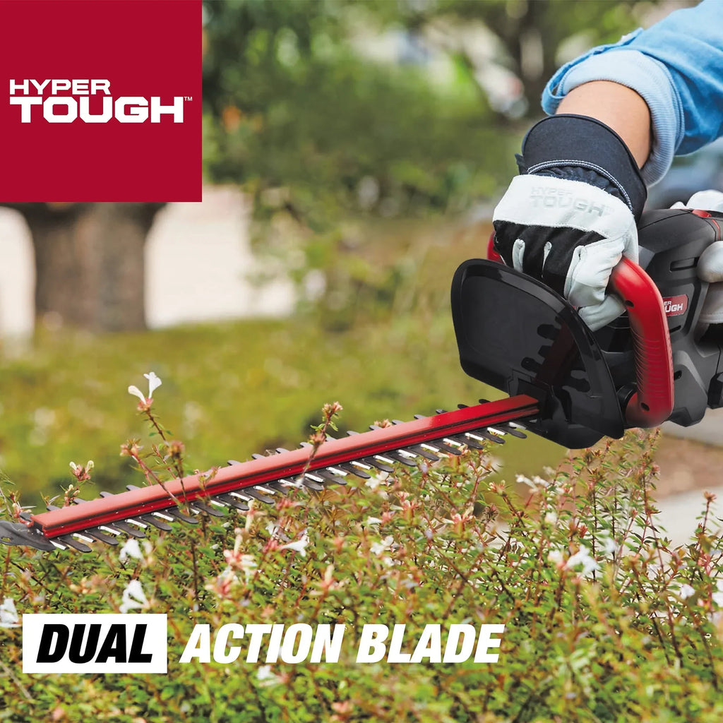 Nouveauté 2026 – Taille-haie sans fil à batterie Hyper Tough 20V Max 22 pouces, HT21-401-003-07