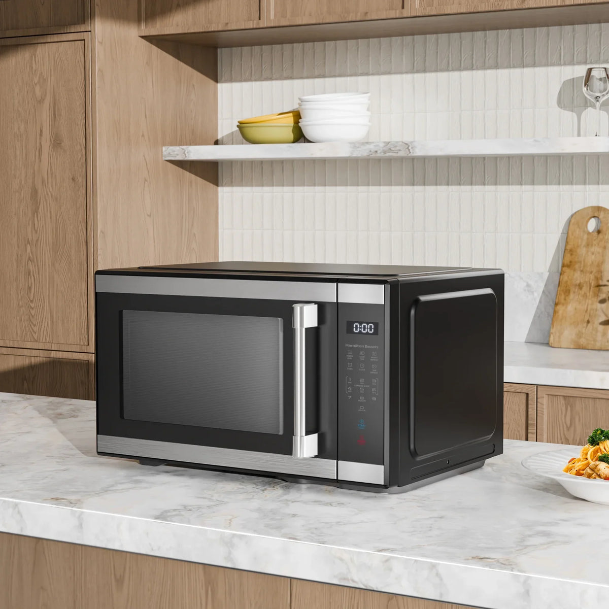 Nouveauté 2026 – Four à micro-ondes de comptoir Hamilton Beach , 1,1 pi³, noir et acier inoxydable