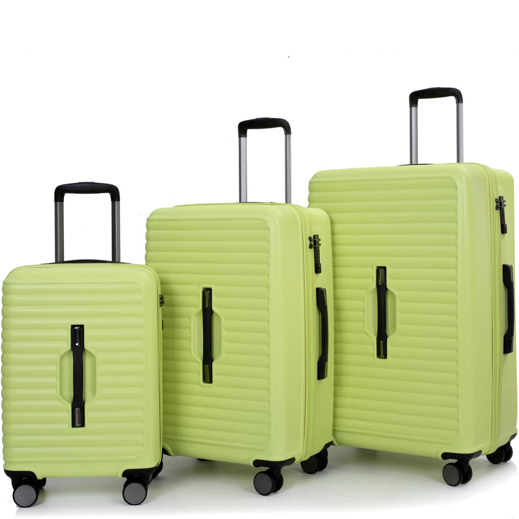 Nouveauté 2026 – Ensemble de 3 valises PAPROOS (51/61/71 cm), valise rigide légère avec port USB et crochets latéraux, bagage de voyage avec serrure TSA, valise à roulettes rigide pour l'école et les voyages, rose