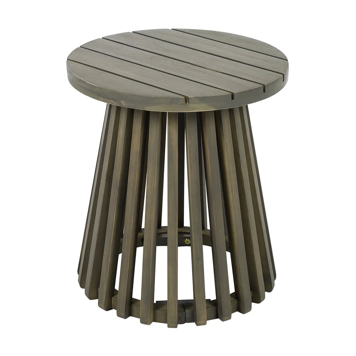 Nouveauté 2026 – Table d'appoint ronde d'extérieur en bois d'acacia Christopher Knight Home, couleur teck clair, idéale pour le jardin, la pelouse ou le balcon